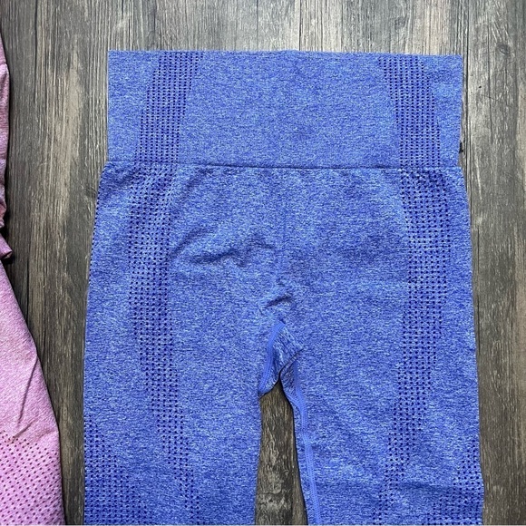 Women’s Set of Pink & Purple Activewear Compression High Waist Leggings Pants S - Picture 7 of 10